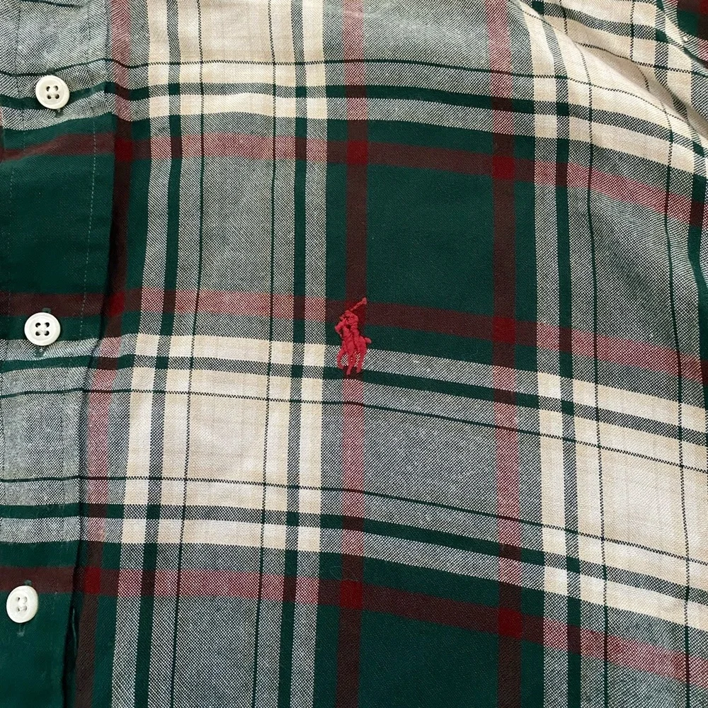 Polo‎ Ralph Lauren Blaire Men’s Sz M Green/Red Plaid Long Sleeve Button Down